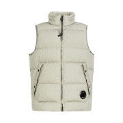 (Kids) C.P. Company U16 M.T.T.N. Detachable Hood Down Vest Silver Sage - 23FW