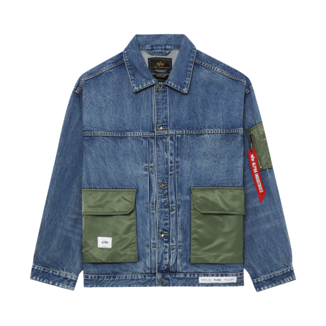 알파 인더스트리 데님 자켓 레플리카 블루