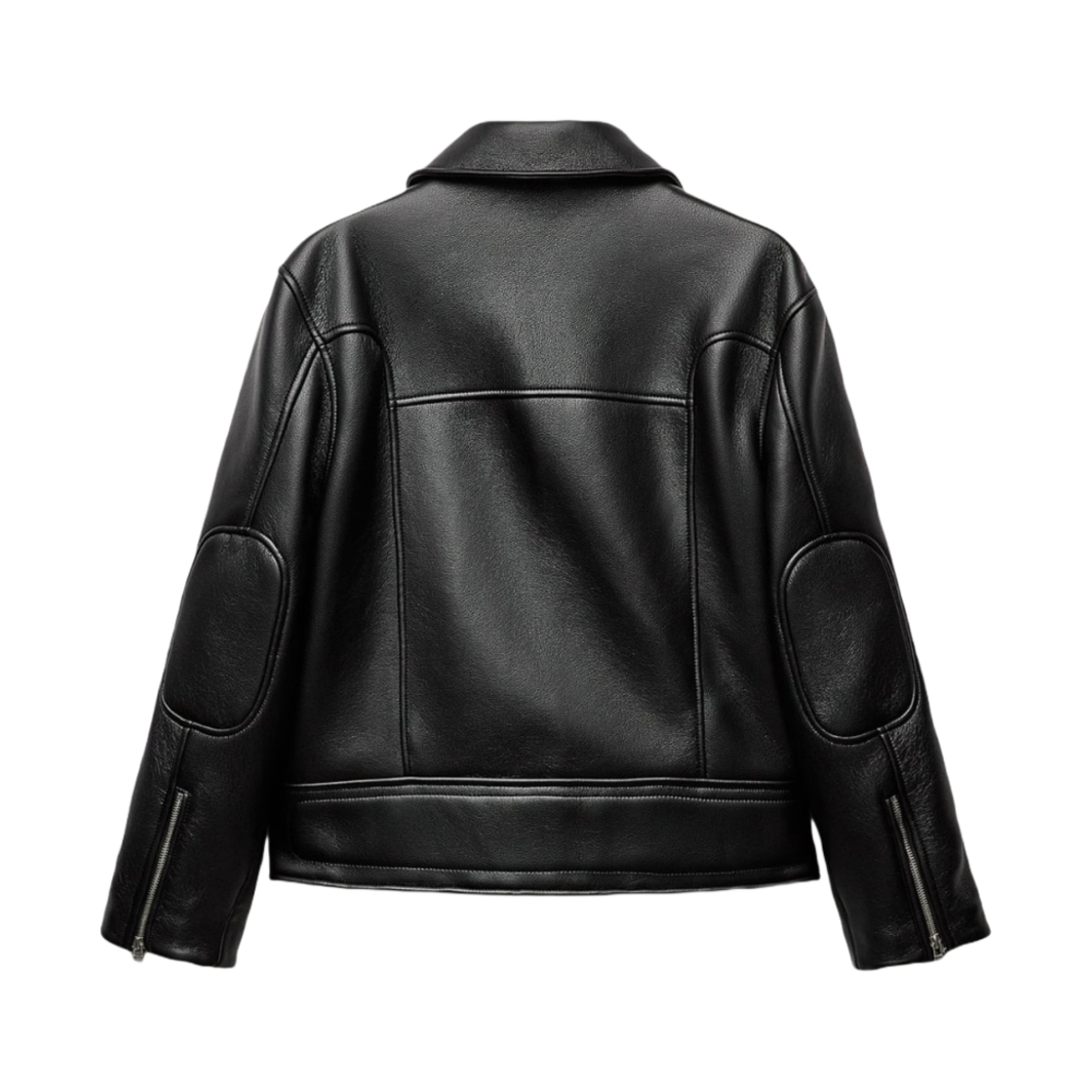 (W) 자라 ZW 페이크 레더 자켓 블랙((W) Zara ZW Leather Effect Jacket Black) - 2