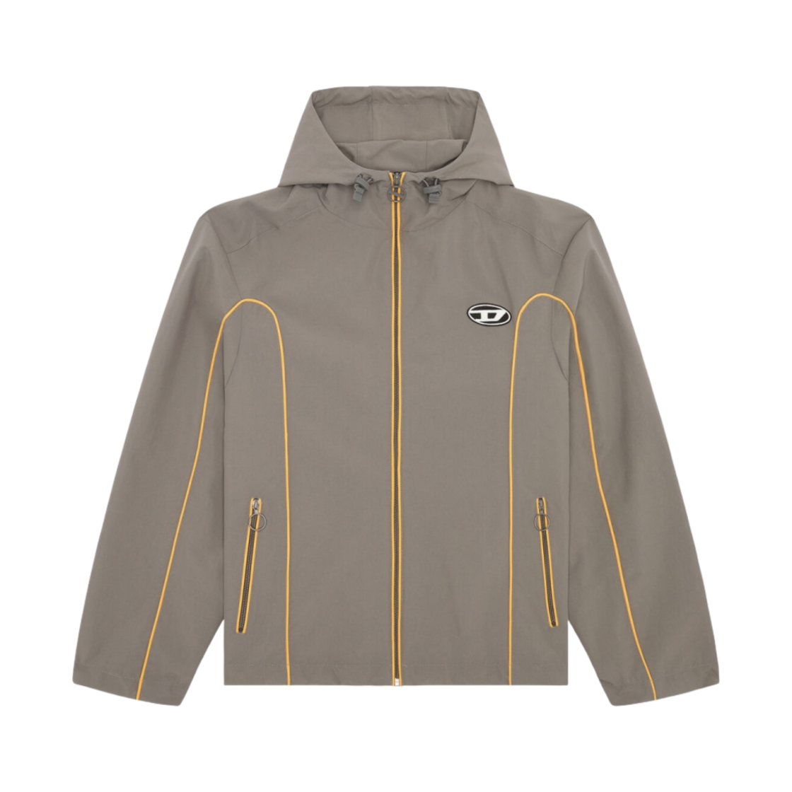 A061490DGAM-98B Diesel J-Hives Windbreaker with Contrast Piping Grey