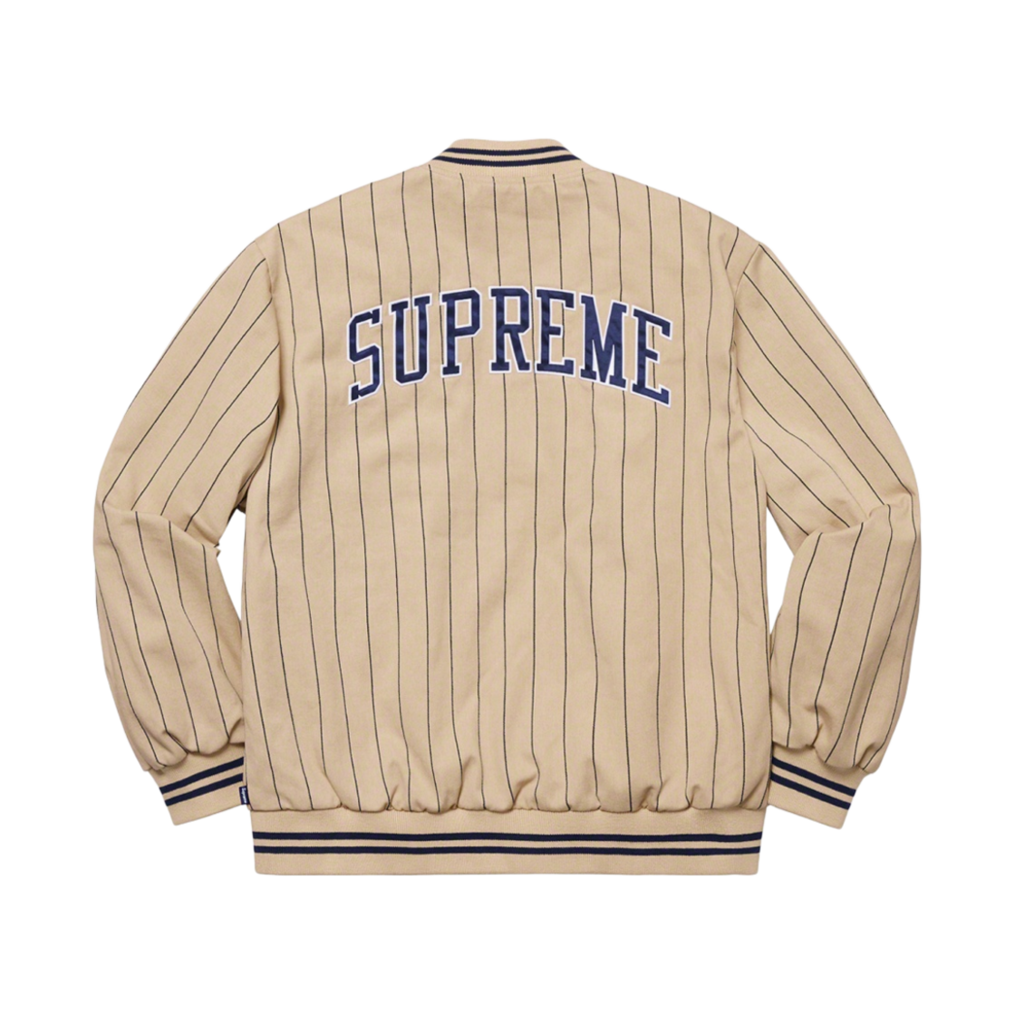슈프림 핀스트라이프 바시티 자켓 탄 - 19SS(Supreme Pinstripe Varsity Jacket Tan - 19SS) - 2