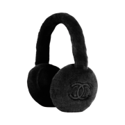 Chanel Earmuffs Shearling Lambskin Black