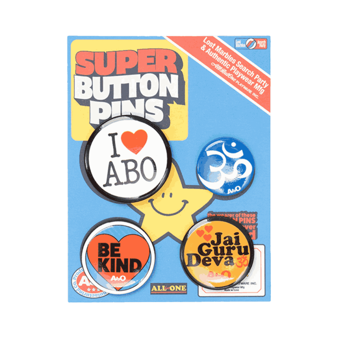 AB25SSUKR006XX ABO Button Pin Love Pack 6