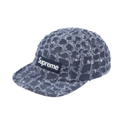 Supreme Frayed Croc Denim Camp Cap Indigo - 25SS