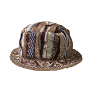 Kapital 7G Knit Gaudy Bucket Hat Gold Brown