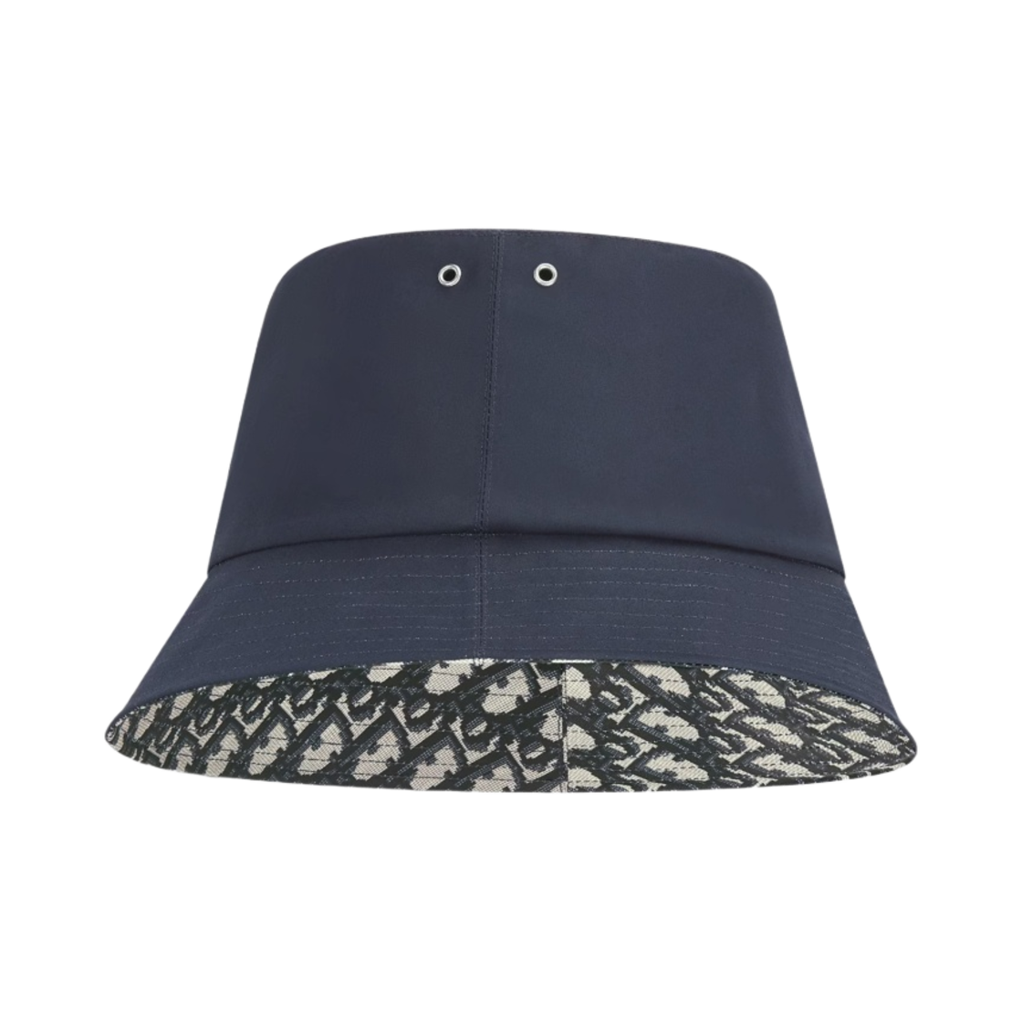 (W) 디올 플리스 테디 D 스몰 스몰 클로시 버킷햇 블루 코튼 블렌드((W) Dior Reversible Teddy D Small Brim Bucket Hat Blue Cotton Blend) - 1
