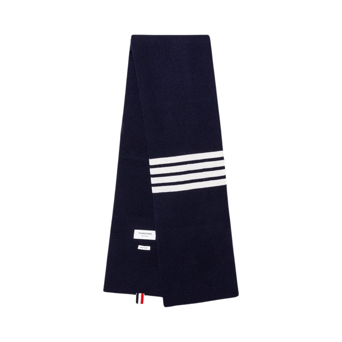 MKS026B-00014-415 Thom Browne Full Needle Rib Scarf Navy