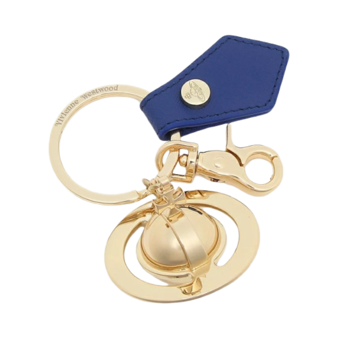 비비안 웨스트우드 사피아노 3D 오브 키링 인디고(Vivienne Westwood Saffiano 3D Orb Keyring Indigo) - 1