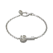 (W) Gucci GG Marmont Key Charm Bracelet 925 Sterling Silver