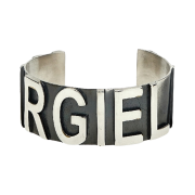 (W) MM6 Maison Margiela Logo Bracelet Silver