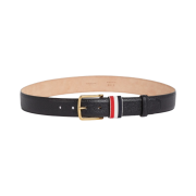 Thom Browne Calfskin Pebbled Leather Belt Black
