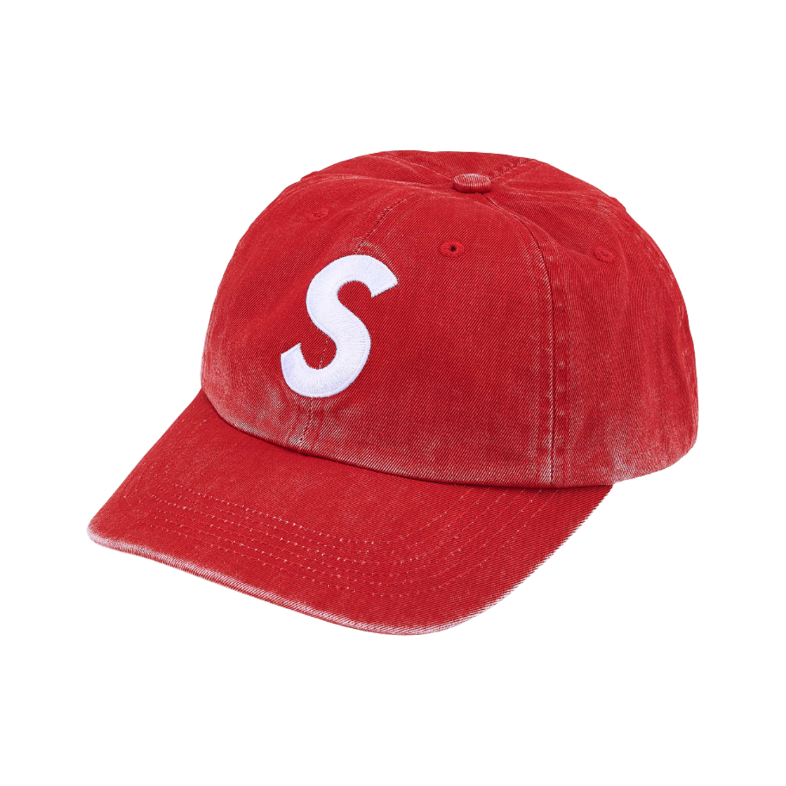 슈프림 피그먼트 코티드 S 로고 6-패널 레드 - 25SS(Supreme Pigment Coated S Logo 6-Panel Red - 25SS)