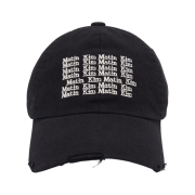 Matin Kim Lettering Washed Ball Cap Black
