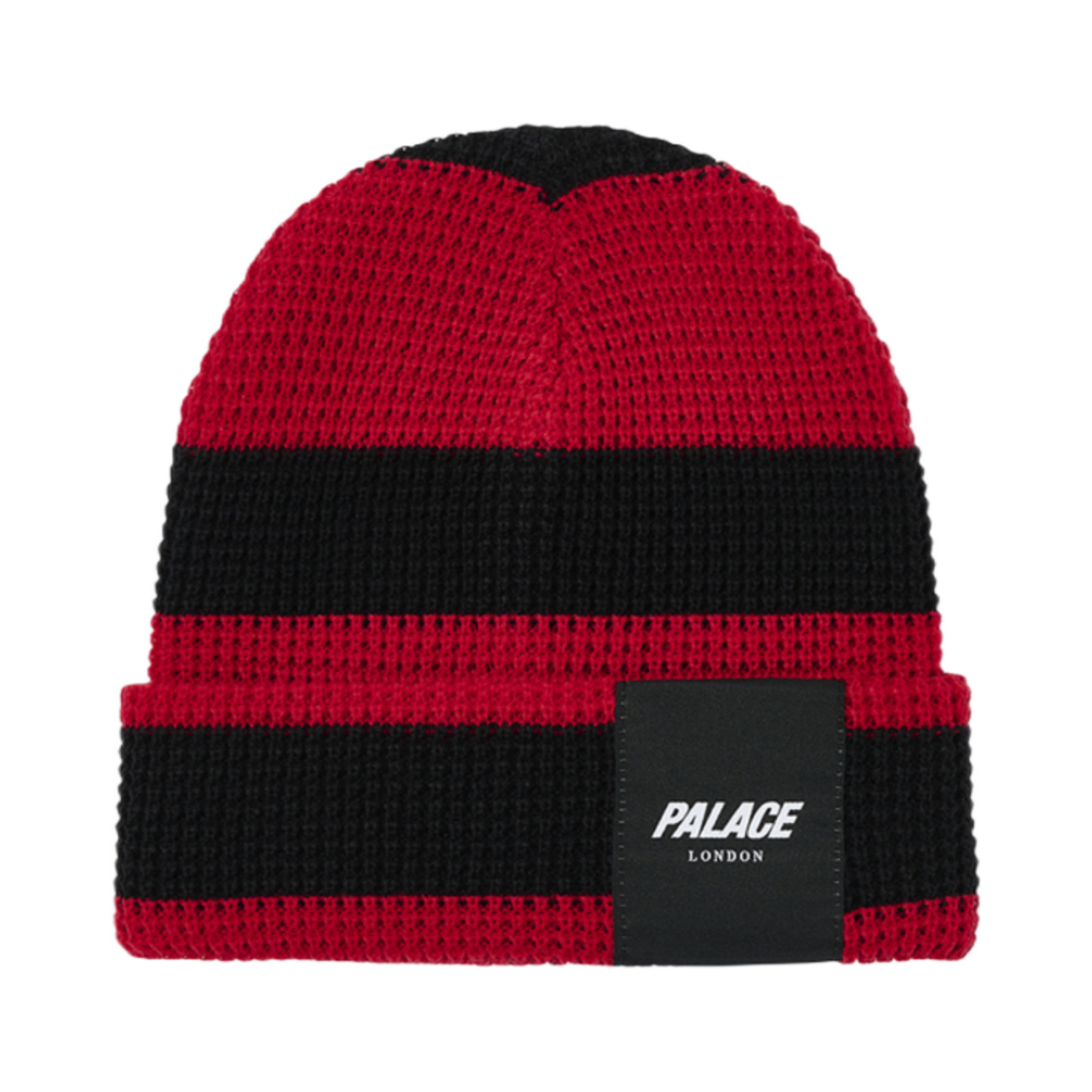 - Palace London Waffle Beanie Red Black - 24SS
