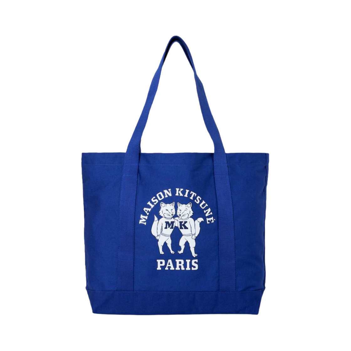 QK39D4SU3P/SPSALW05112-P460 Maison Kitsune Fox Friends Shopping Bag Cobalt Blue - Korea Exclusive