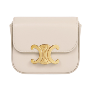 Celine Mini Claude in Shiny Calfskin Pale Beige