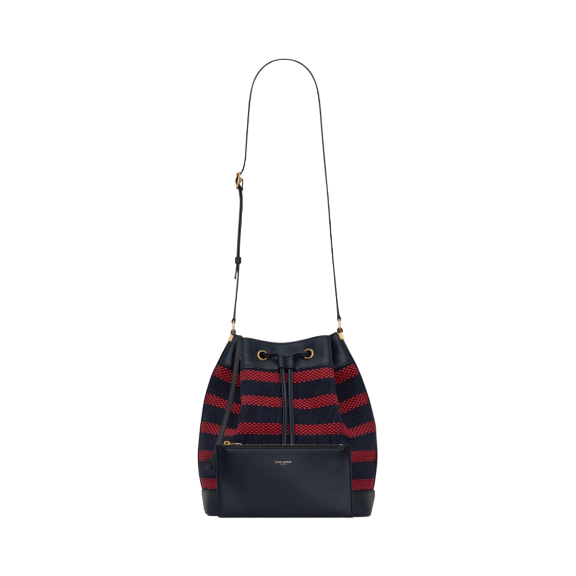 생로랑 캔버스 앤 브레이디드 레더 버킷백 마린(Saint Laurent Bucket Bag in Canvas and Braided Leather Marine) - 2