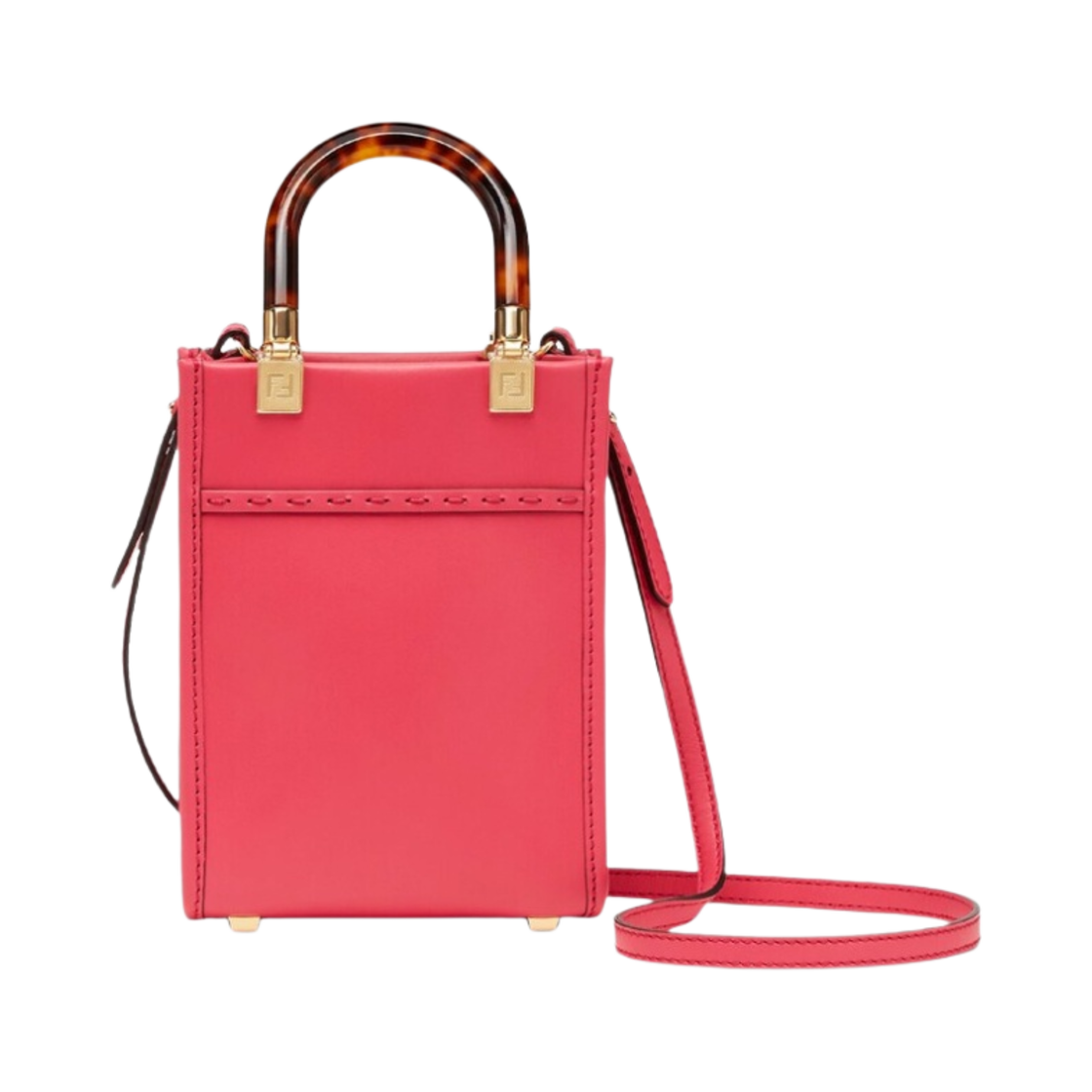 펜디 로마 선샤인 미니 레더 쇼퍼백 푸시아(Fendi Roma Sunshine Mini Leather Shopper Bag Fuchsia) - 2