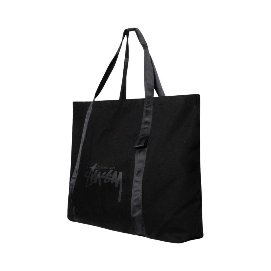 stussy トートバッグ　NYC Crew 両面プリント　ロゴ　ブラック stussy トートバッグ NYC Crew 両面プリント ロゴ ブラック