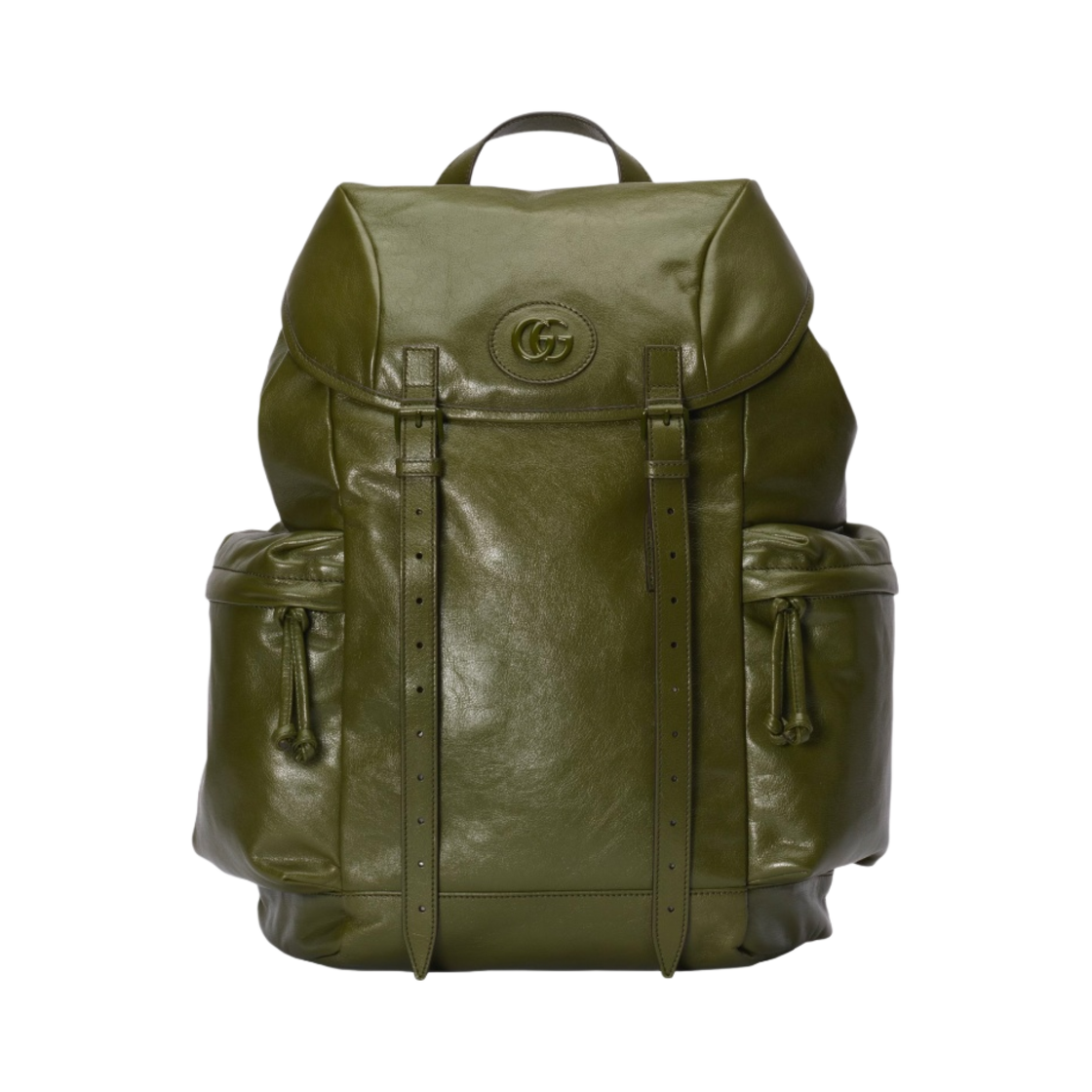 구찌 백팩 토날 더블 G 포레스트 그린 레더(Gucci Backpack with Tonal Double G Forest Green Leather) - 1