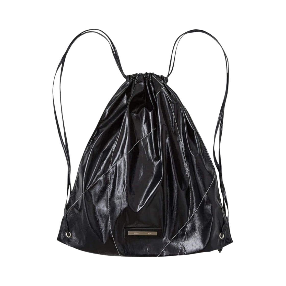 마뗑킴 스트링 코팅 백팩 블랙(Matin Kim String Coating Backpack Black)