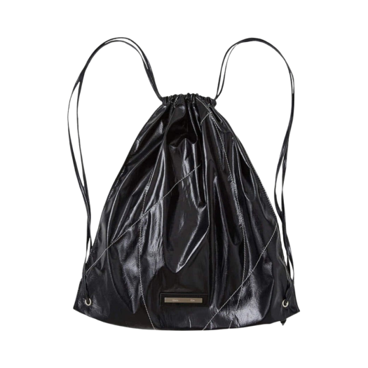 【MATIN KIM】LOGO TAPING GLOSSY BACK PACK 마뗑킴 로고 테이핑 글로시 백팩 블랙 | Matin Kim | KREAM