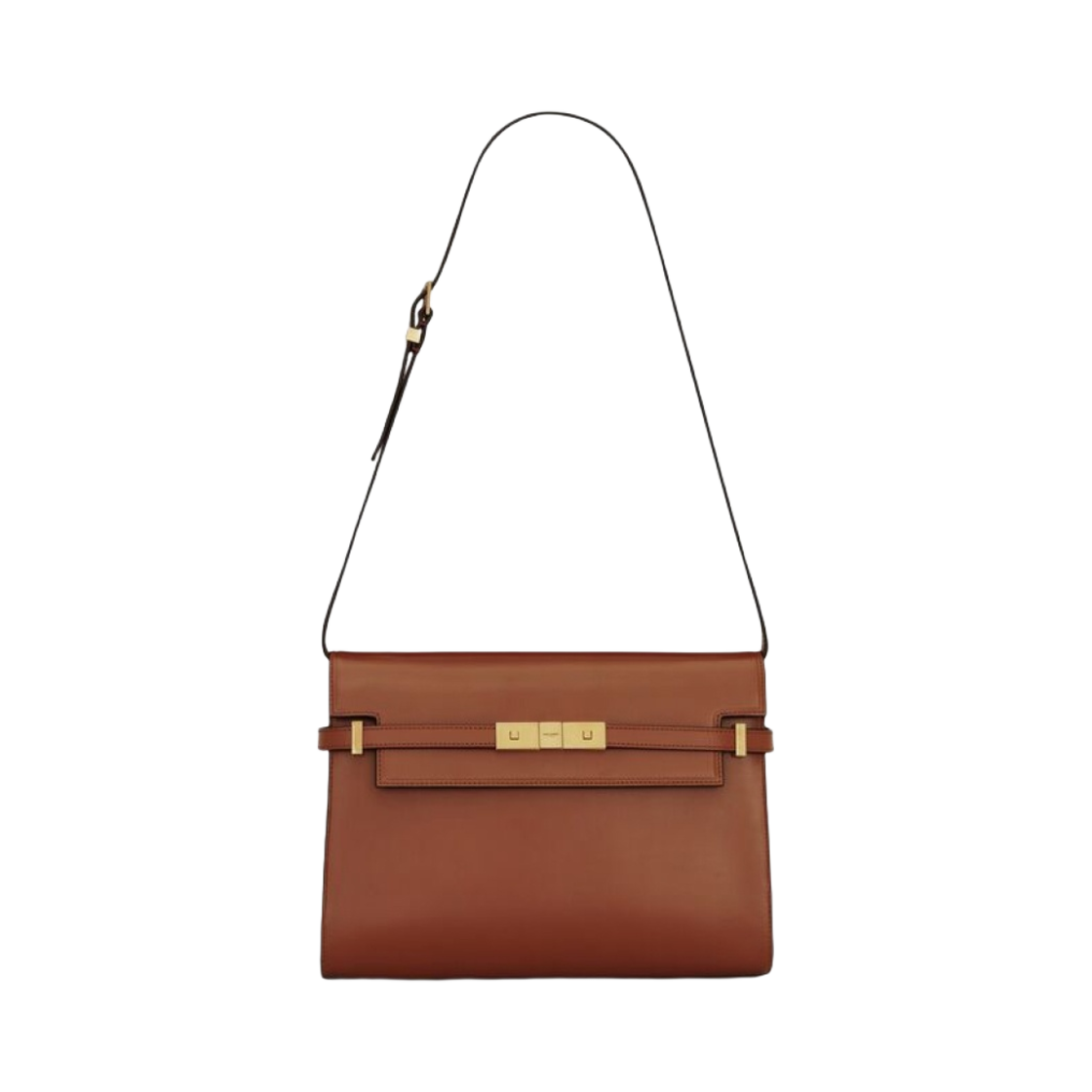 생로랑 맨하탄 숄더백 박스 생로랑 레더 브릭 & 다크 에벤(Saint Laurent Manhattan Shoulder Bag In Box Saint Laurent Leather Brick & Dark Ebene) - 1