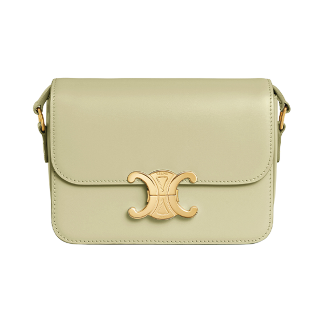 셀린느 틴 트리옹프 백 샤이니 카프스킨 아몬드 그린(Celine Teen Triomphe Bag in Shiny Calfskin Almond Green) - 1