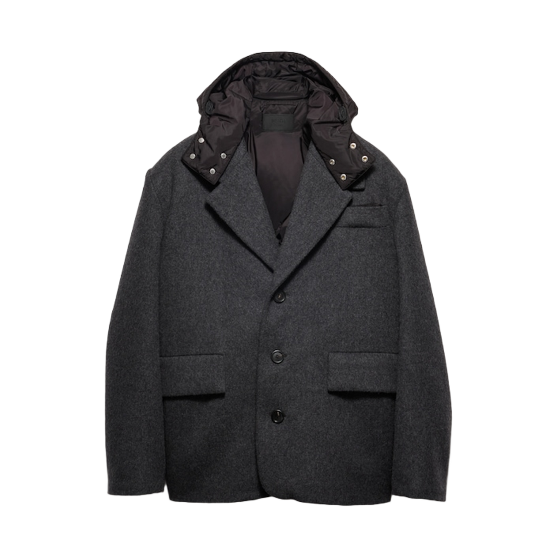SGC580-15J0-F0308 Prada Wool Down Jacket Anthracite Gray