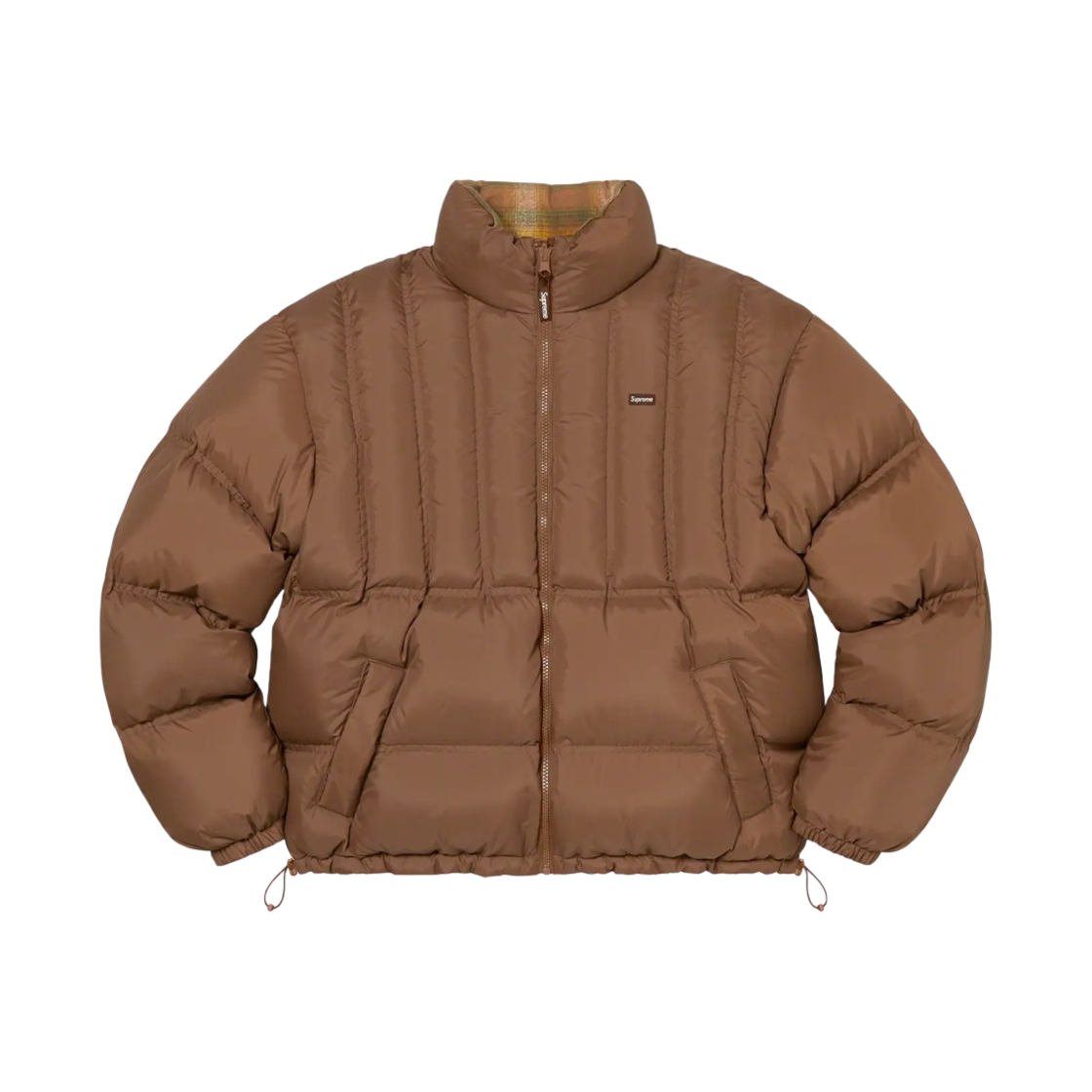 슈프림 플란넬 리버시블 퍼퍼 자켓 브라운 - 22FW(Supreme Flannel Reversible Puffer Jacket Brown - 22FW) - 4