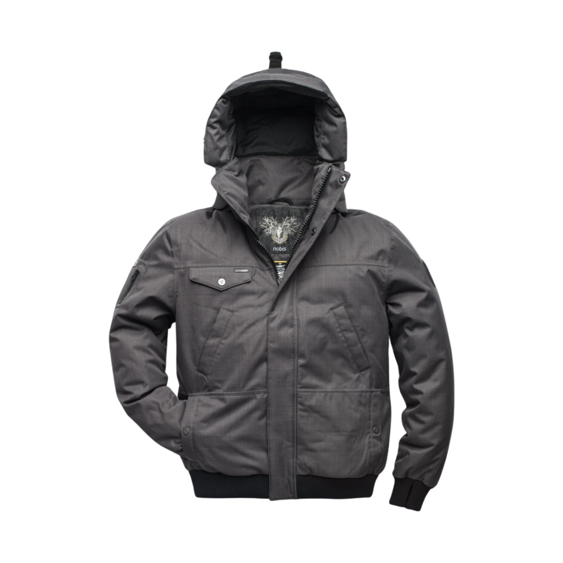 - Nobis Stanford Bomber Jacket CH Steel Grey