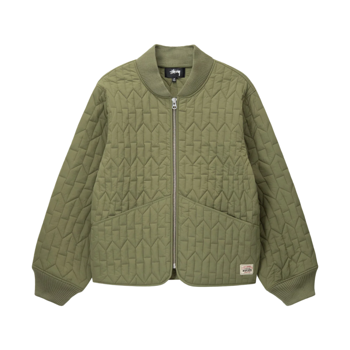 스투시 S 퀼티드 라이너 자켓 올리브