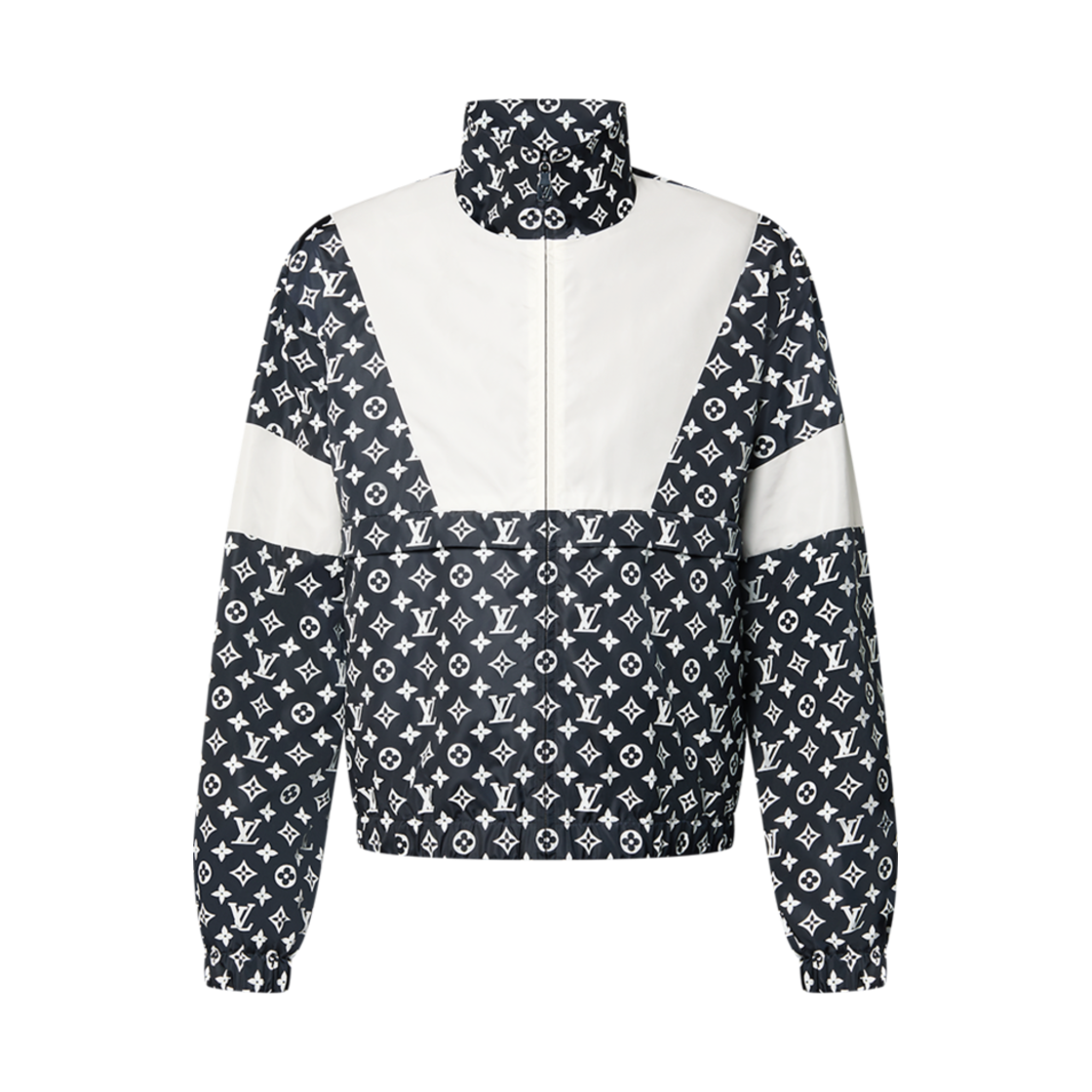 루이비통 모노그램 프린티드 테크니컬 트랙 톱 네이비 블루(Louis Vuitton Monogram Printed Technical Track Top Navy Blue)