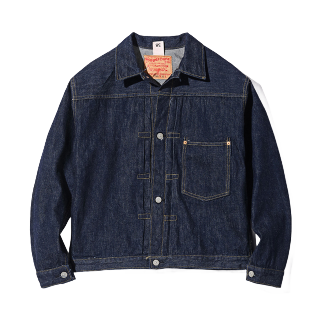 SC19007 Sugar Cane Super Denim Collectibles #07 13.5 oz. Blue Denim Blouse 1946 Model One Wash