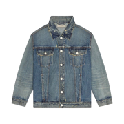 Essentials Denim Trucker Jacket Distressed Indigo - 20FW