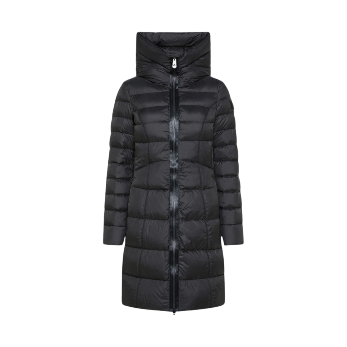 (W) 페트레이 르바리아 리사이클 폴리에스터 슬림핏 롱 다운 자켓 블랙((W) Peuterey Levaria Recycled Polyester Slim Fit Long Down Jacket Black)