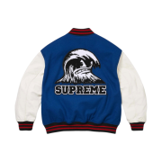 Supreme Wave Varsity Jacket Blue - 24SS