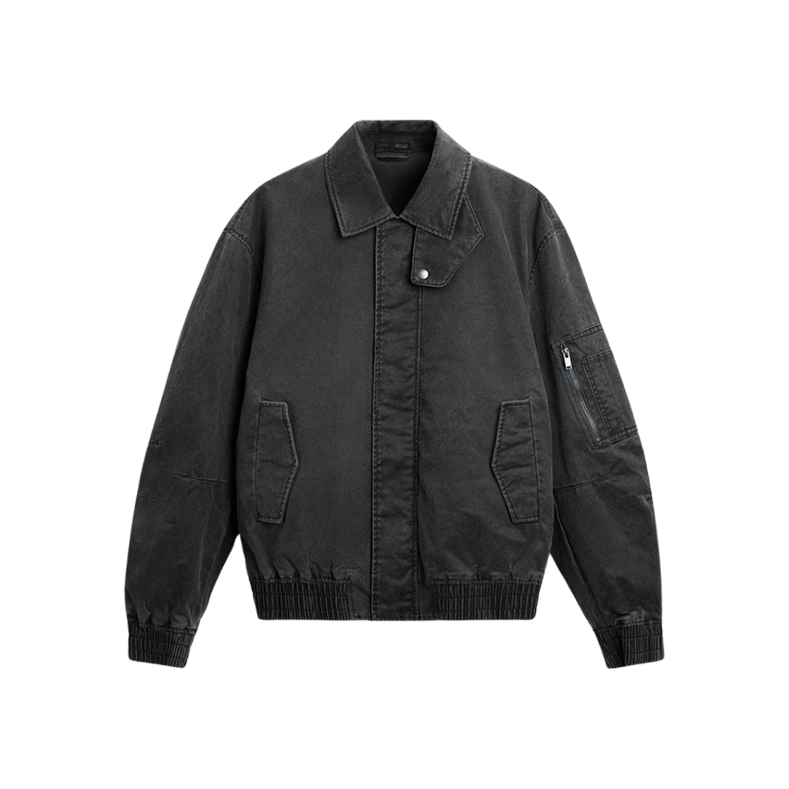 자라 왁스드 이펙트 워시드 자켓 그레이(Zara Waxed Effect Washed Jacket Grey)