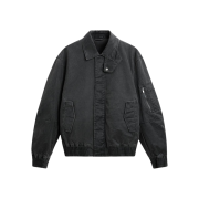 Zara Waxed Effect Washed Jacket Grey