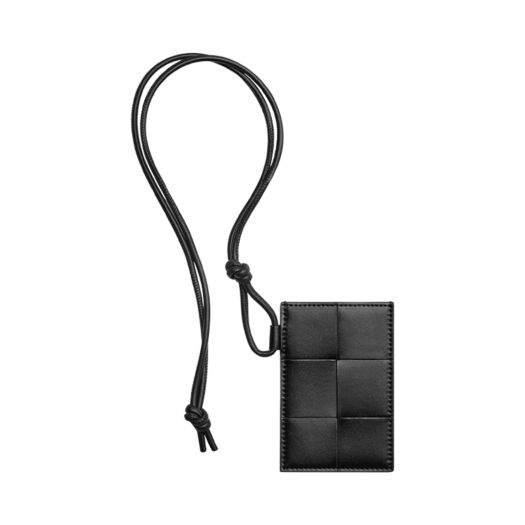 Bottega Veneta Cassette Zippered Coin Purse Black Parakeet