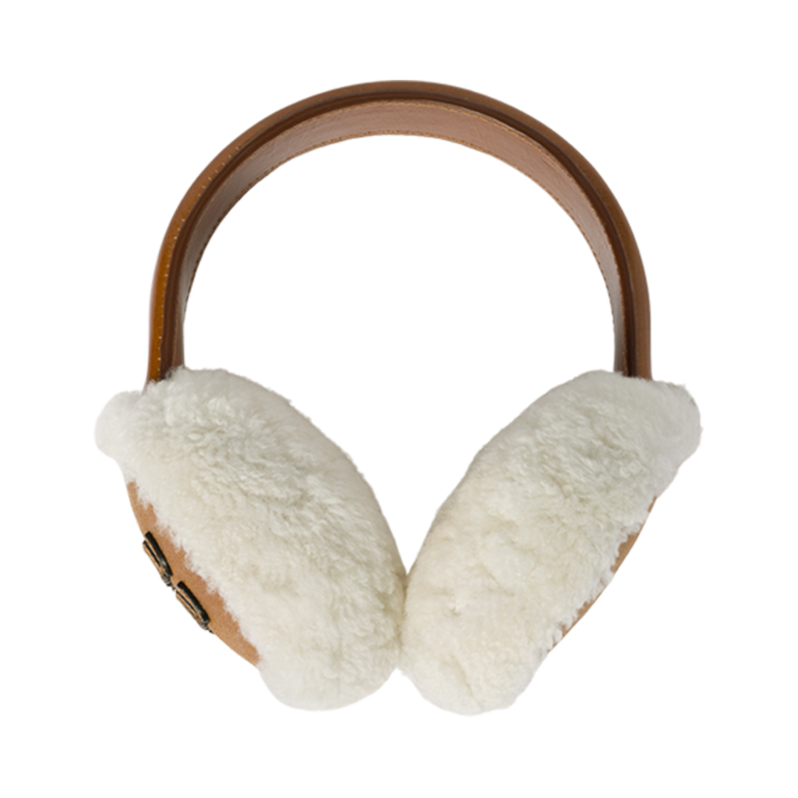 5HP605-2CTT-F036S Miu Miu Shearling Earmuffs Cognac Natural