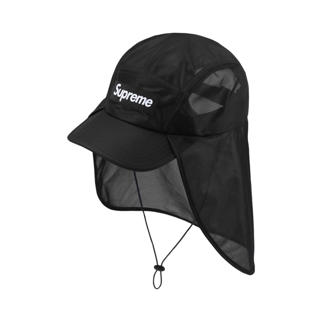 - Supreme Mesh Sunshield Camp Cap Black - 24SS - 대표 이미지 #1
