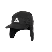 Palace Grid Fleece Reversible Earflap Hat Black - 22FW