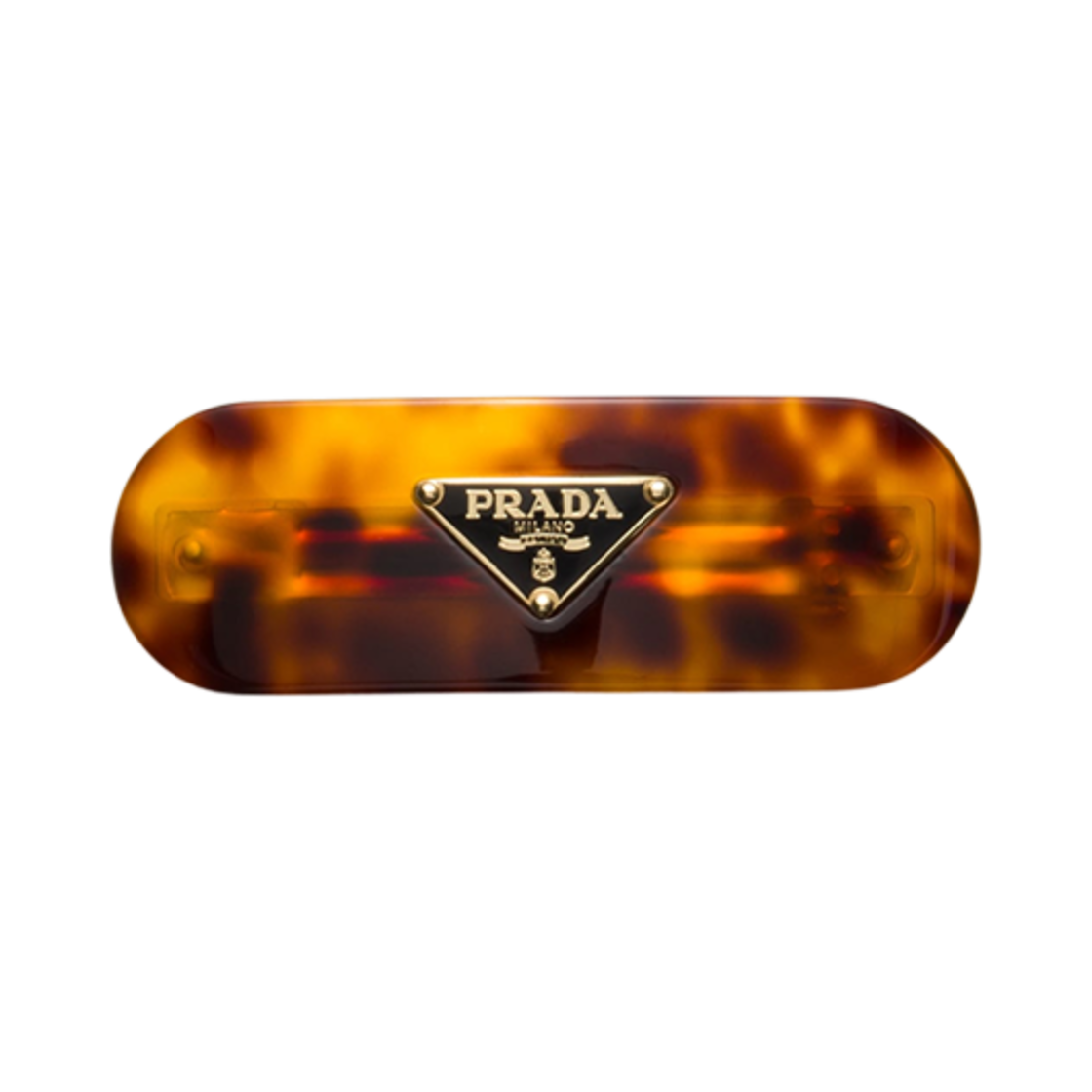 1IF174-2CN4-F03U2 Prada Plexiglas Hair Clip Honey Tortoiseshell