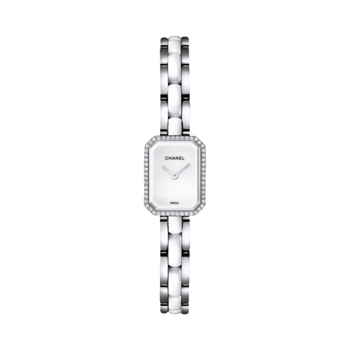 샤넬 프리미에르 화이트 세라믹 시계 스틸 실버 다이아몬드(Chanel Premiere White Ceramic Watch Steel Silver Diamonds)