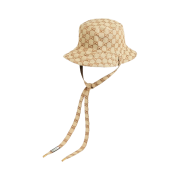 Gucci Reversible Hat in GG Canvas and Nylon Brown Nylon