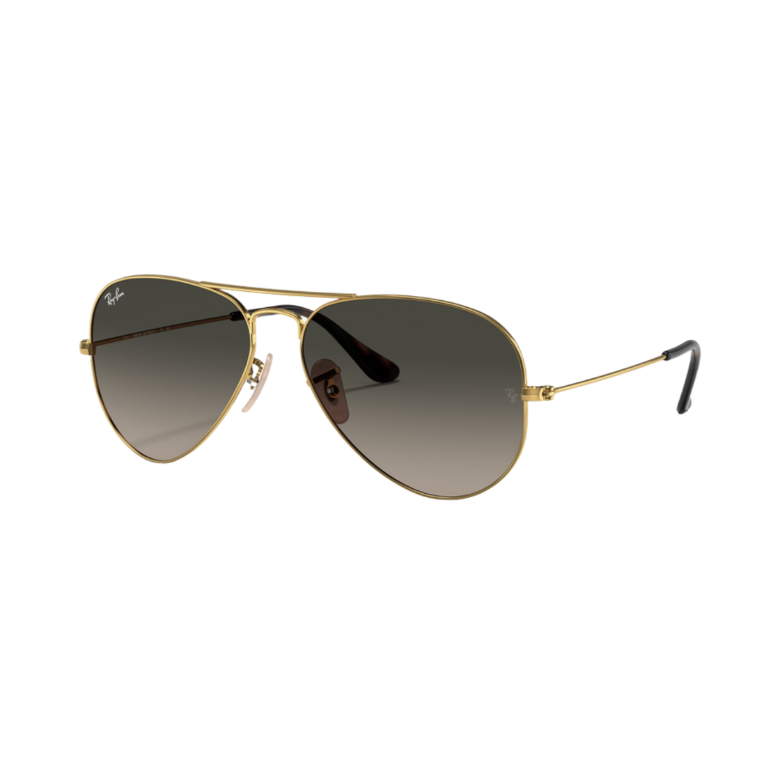 레이밴 에비에이터 하바나 컬렉션 폴리쉬드 골드 프레임 그레이 그라디언트 렌즈(Ray-Ban Aviator Havana Collection Polished Gold Frame Grey Gradient Lenses) - 1