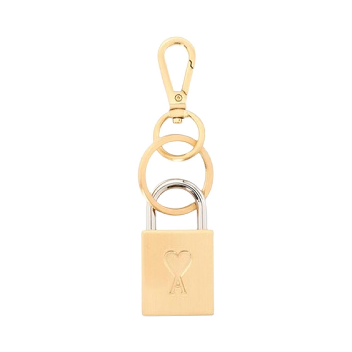 UKR912-369-909 AMI de Coeur Padlock Keyring Brass