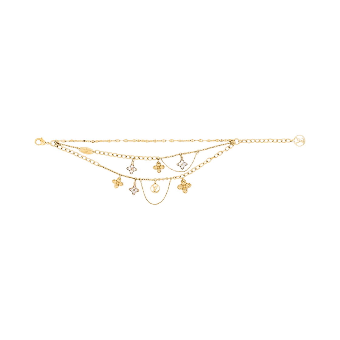 (W) 루이비통 블루밍 스트라스 브레이슬릿 골드((W) Louis Vuitton Blooming Strass Bracelet Gold) - 1