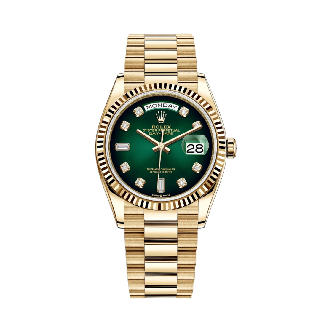 롤렉스 데이데이트 36mm 128238 그린 옴브레 다이아 셋팅 프레지던트(Rolex Day-Date 36mm 128238 Green Ombre Diamond-Set President)